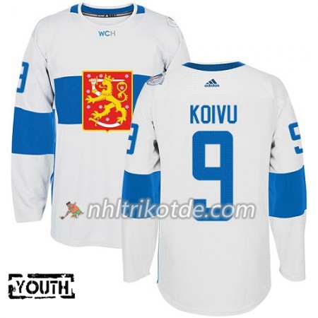 Finnland Trikot Mikko Koivu 9 2016 World Cup Weiß Premier - Kinder